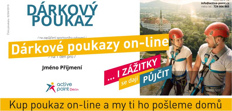 Dárkové poukazy.